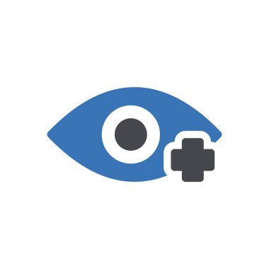 Görme vektörü renk simgesi