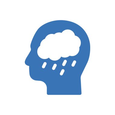 beyin vektörü renk simgesi