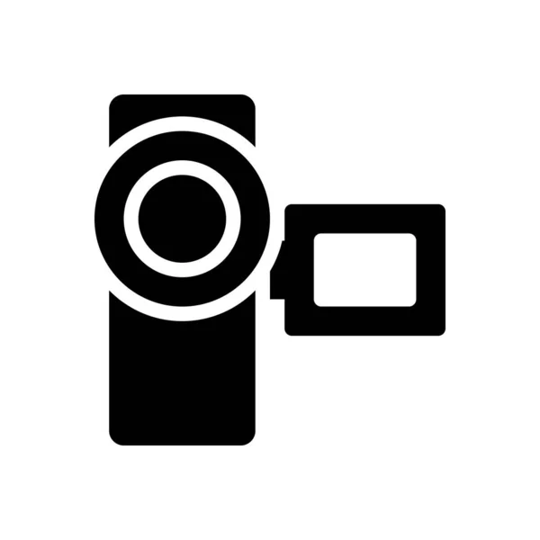 Film Vektor Glyphen Flaches Symbol — Stockvektor