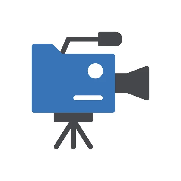 Video Vector Glyph Color Icon — Stock Vector
