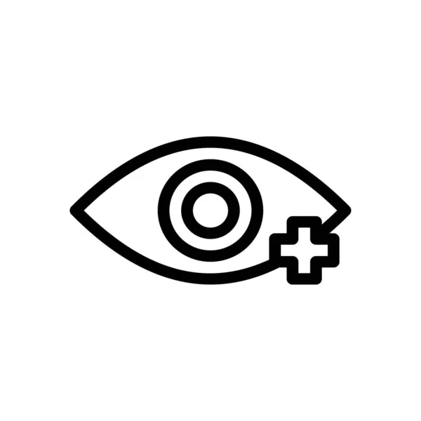 Eyesight Vector Thin Line Icon — Stock Vector