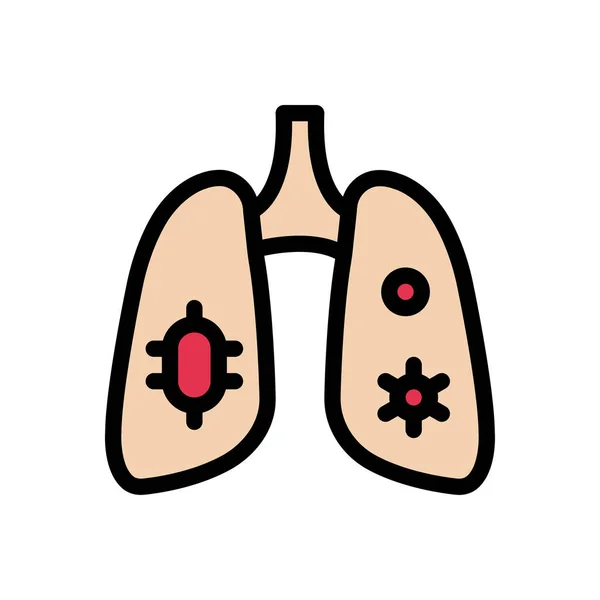 Infecção Vetor Ícone Linha Cor — Vetor de Stock