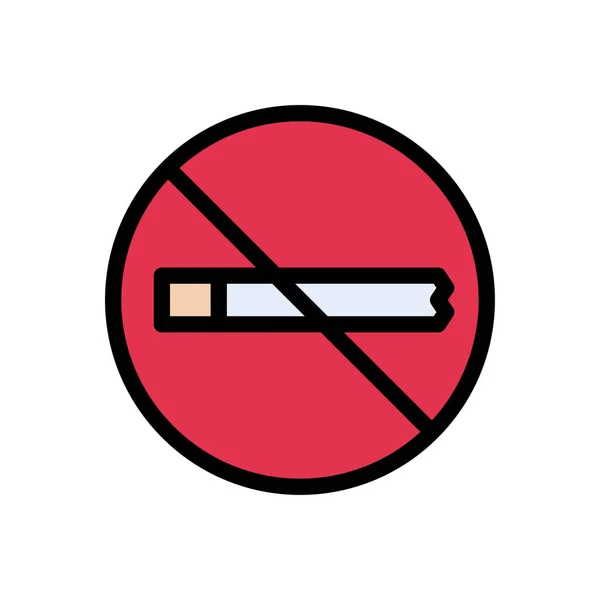 Cigarette Vector Color Line Icon — Stock Vector