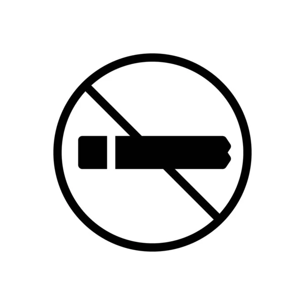 Cigarrillo Vector Glifo Icono Plano — Vector de stock