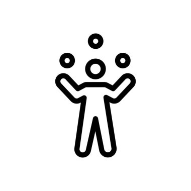 Sirk vektörü ince çizgi simgesi