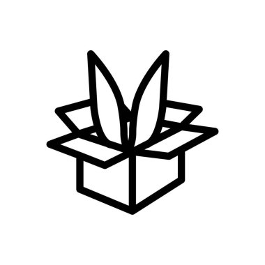 tavşan vektörü ince çizgi simgesi