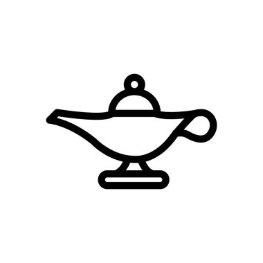 sihirli vektör ince çizgi simgesi