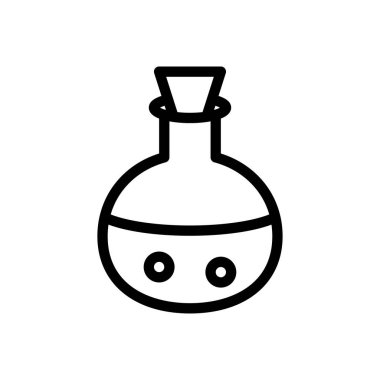 zehirli vektör ince çizgi simgesi