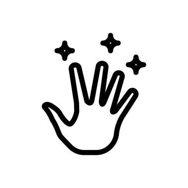 sihirli vektör ince çizgi simgesi