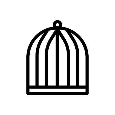 kuş vektörü ince çizgi simgesi