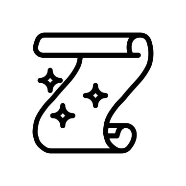 sihirli vektör ince çizgi simgesi