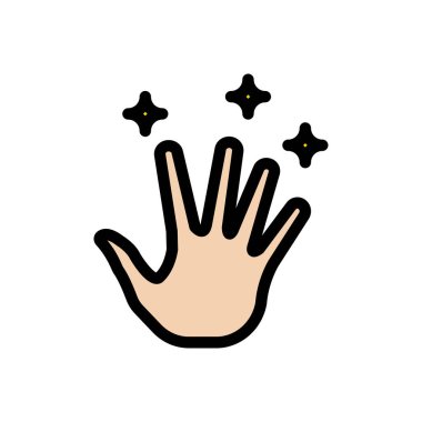 sihirli vektör renk çizgisi simgesi