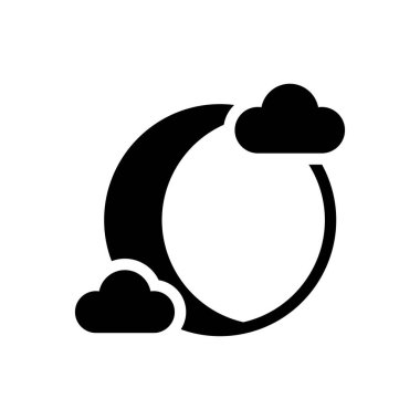 gece vektörü düz simgesi