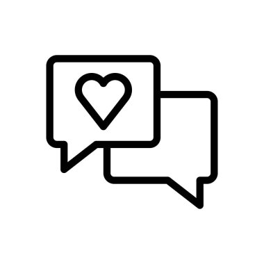 sohbet vektörü ince çizgi simgesi