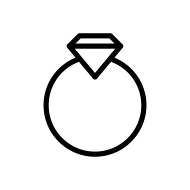 mücevher vektörü ince çizgi simgesi