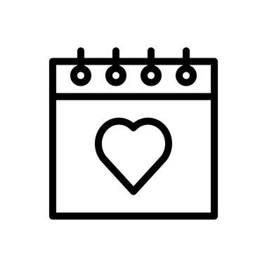 takvim vektörü ince çizgi simgesi