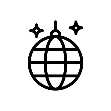 dekorasyon vektörü ince çizgi simgesi