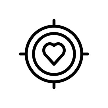 hedef vektör ince çizgi simgesi