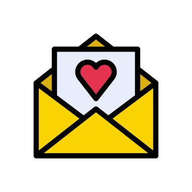 ileti vektör renk çizgisi simgesi