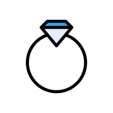 mücevher vektör renk çizgisi simgesi