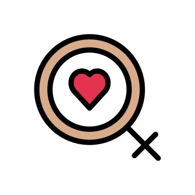 cinsiyet vektör renk çizgisi simgesi