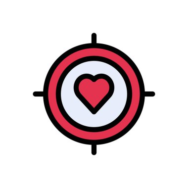 hedef vektör renk çizgisi simgesi