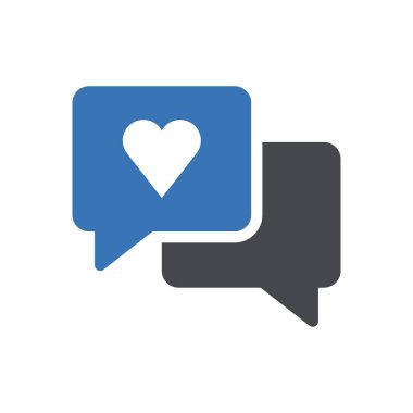 Sohbet vektörü renk simgesi