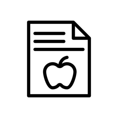 rapor vektör ince çizgi simgesi