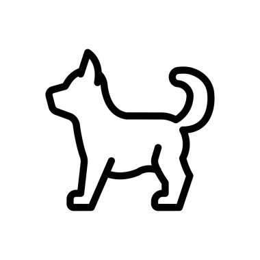 evcil hayvan vektörü ince çizgi simgesi