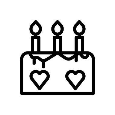 kek vektörü ince çizgi simgesi