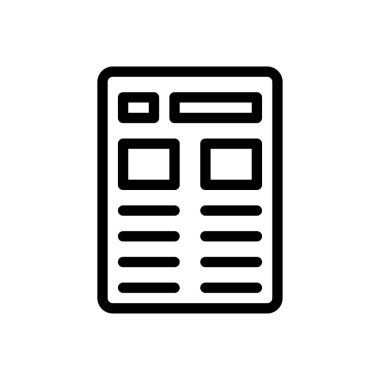 haber vektörü ince çizgi simgesi