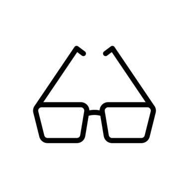 gözlük vektörü ince çizgi simgesi