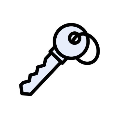 vektör renk çizgi simgesini kilitle