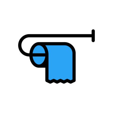 tuvalet vektörü renk çizgisi simgesi