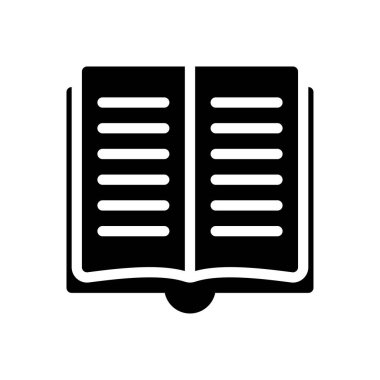 vektör glyph düz simgesi okunuyor