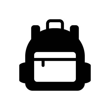 Sırt çantası vektör düz simgesi