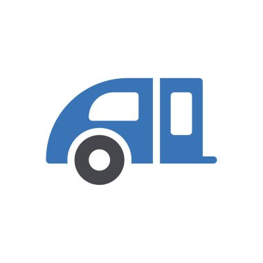 karavan vektör renk simgesi