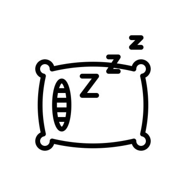 yastık vektörü ince çizgi simgesi