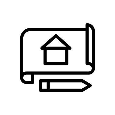 vektör ince çizgi simgesi oluşturuluyor