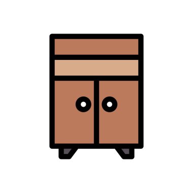 kabine vektör renk çizgisi simgesi