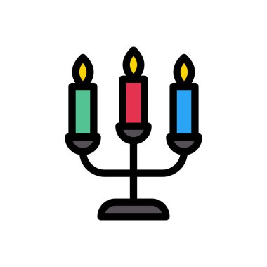 alev vektörü renk çizgisi simgesi