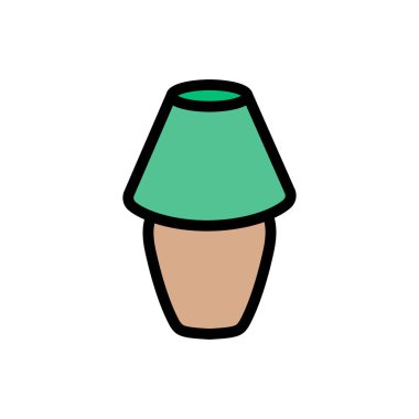 ampul vektör renk çizgisi simgesi