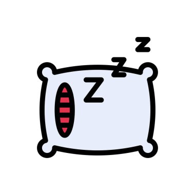 yastık vektörü renk çizgisi simgesi