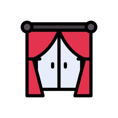 pencere vektörü renk çizgisi simgesi