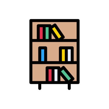 kitap vektörü renk çizgisi simgesi