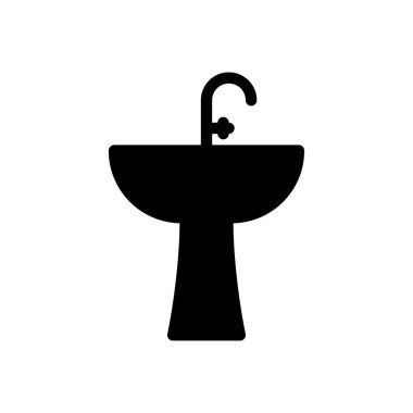 Musluk vektörü kabartması düz simge