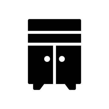 kabine vektör simgesi düz simge