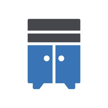 kabine vektör renk simgesi