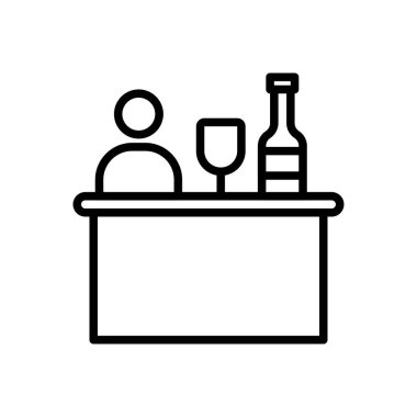 içecek vektör ince çizgi simgesi