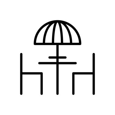 sandalye vektörü ince çizgi simgesi